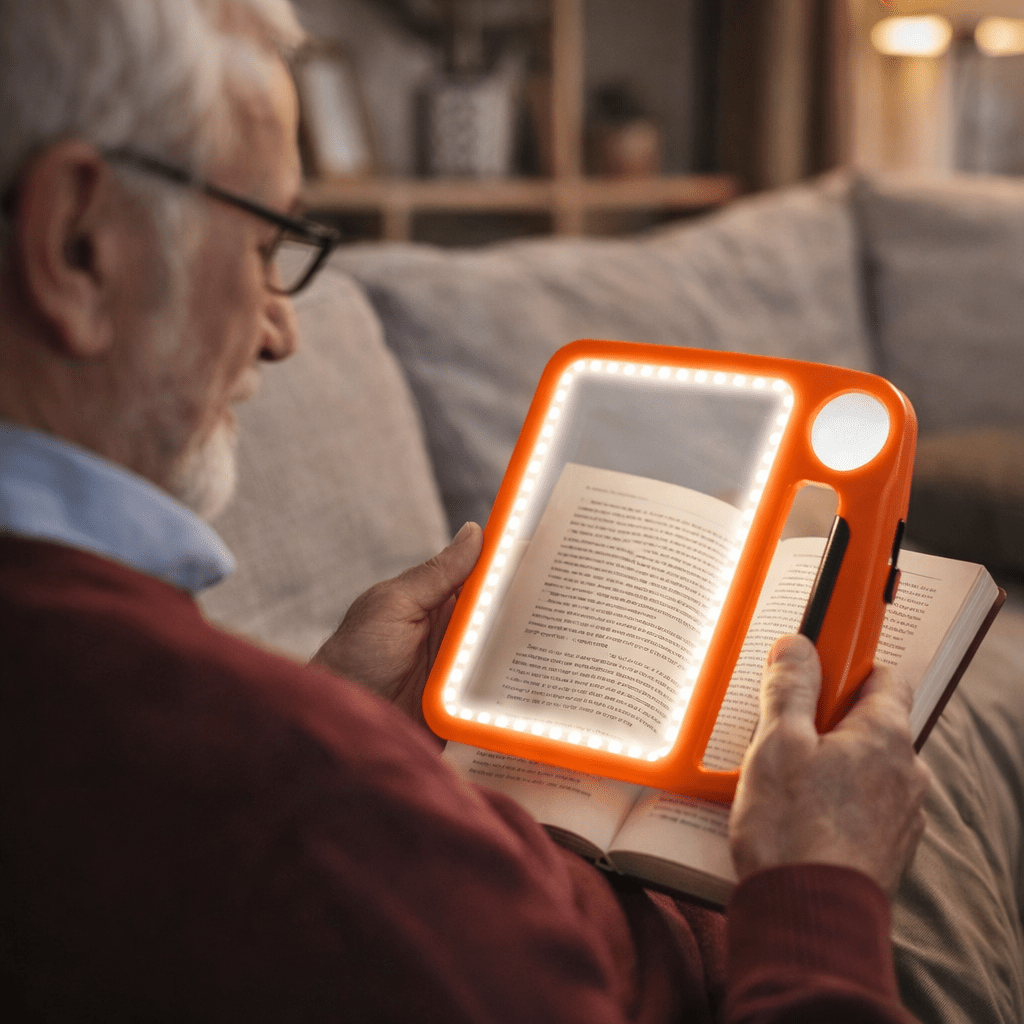 LED Reading Magnifier – 5x & 10x with USB Charging