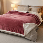 Double-layer cozy blanket - milk fleece with sherpa backing, 120 × 200 to 200 × 230 cm