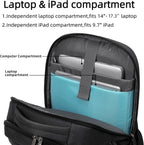 Laptop backpack with USB port and anti-theft protection