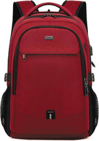 Laptop backpack with USB port and anti-theft protection