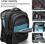 Laptop backpack with USB port and anti-theft protection