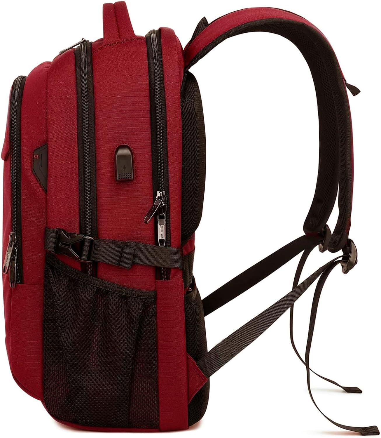 Laptop backpack with USB port and anti-theft protection