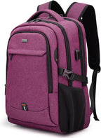 Laptop backpack with USB port and anti-theft protection