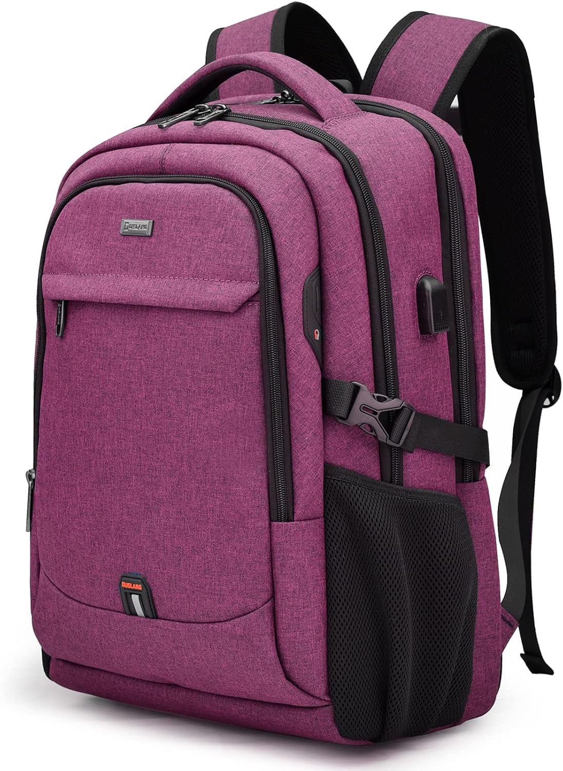 Laptop backpack with USB port and anti-theft protection