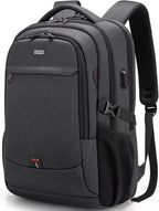 Laptop backpack with USB port and anti-theft protection
