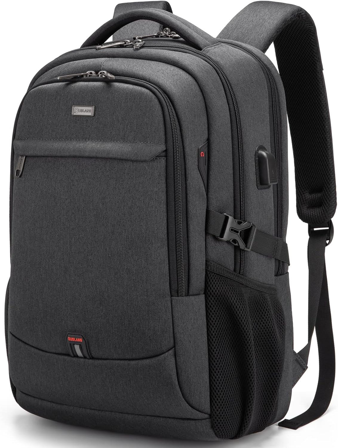 Laptop backpack with USB port and anti-theft protection
