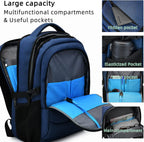 Laptop backpack with USB port and anti-theft protection