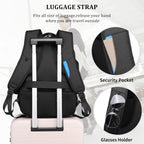 Laptop backpack with USB port and anti-theft protection