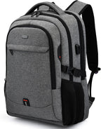 Laptop backpack with USB port and anti-theft protection