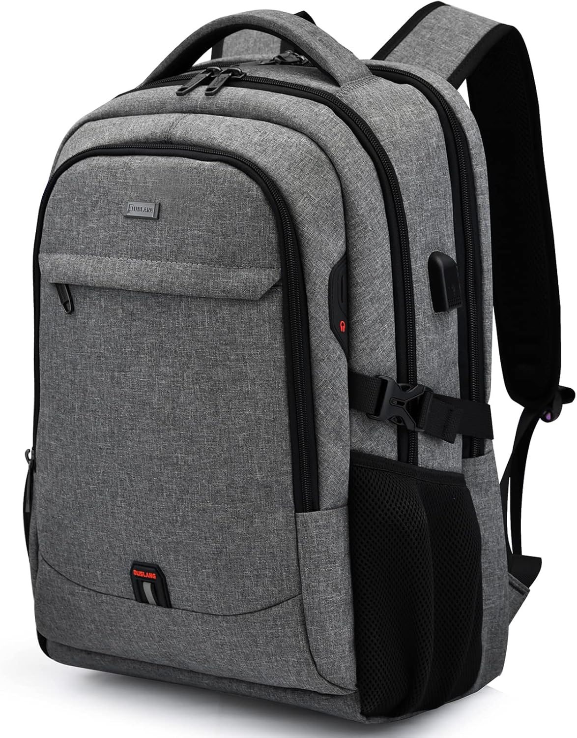 Laptop backpack with USB port and anti-theft protection