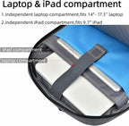 Laptop backpack with USB port and anti-theft protection