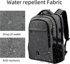 Laptop backpack with USB port and anti-theft protection