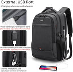 Laptop backpack with USB port and anti-theft protection