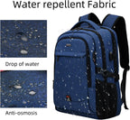 Laptop backpack with USB port and anti-theft protection
