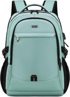 Laptop backpack with USB port and anti-theft protection