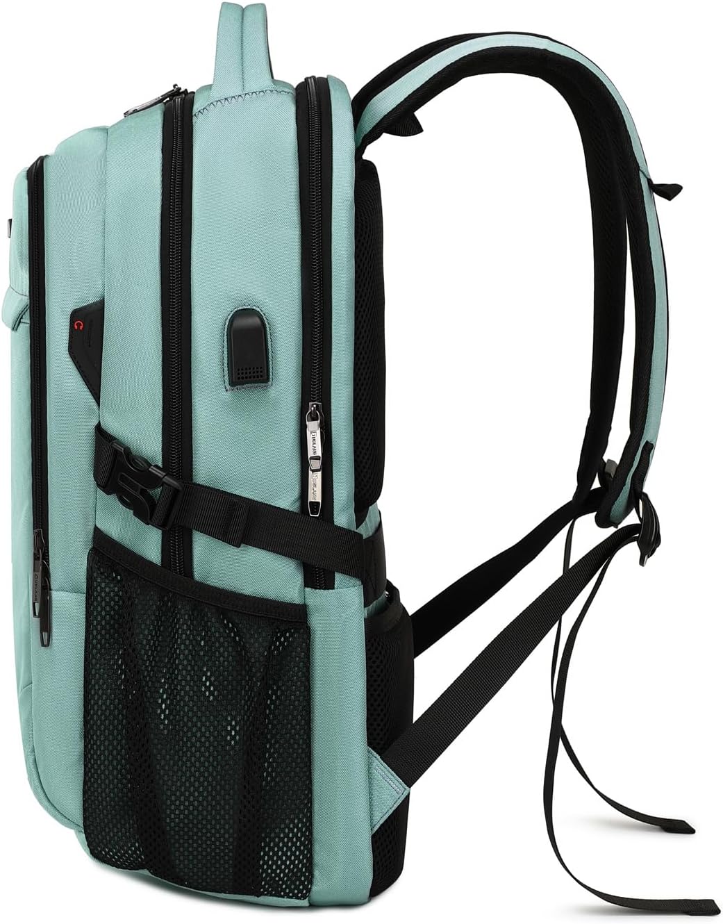 Laptop backpack with USB port and anti-theft protection