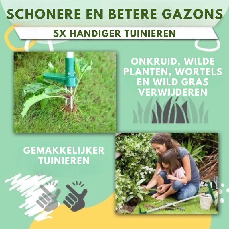 Unkrautstecher 3-Zacken-System – Rückenschonend arbeiten