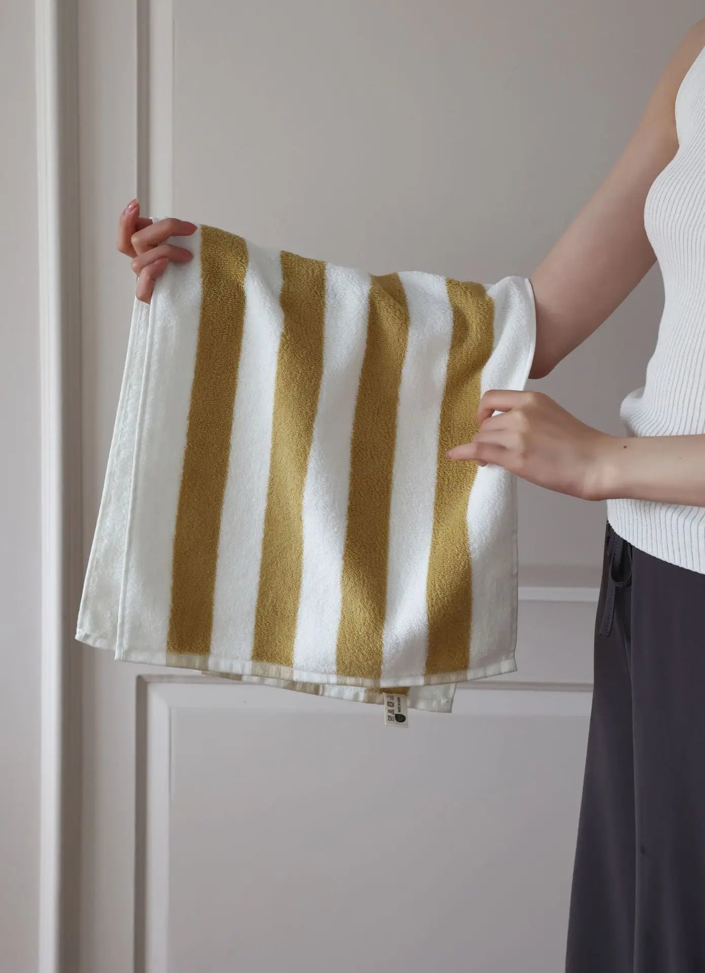 Handtuch Baumwolle gestreift – Hotelqualität
