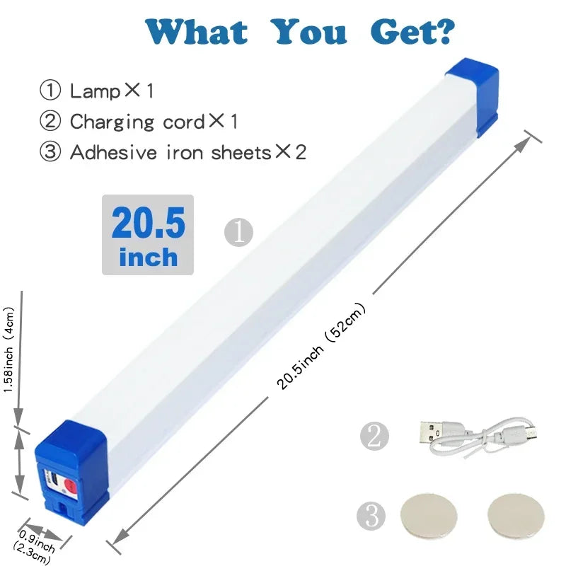 LED Tube Light with Magnet – Rechargeable