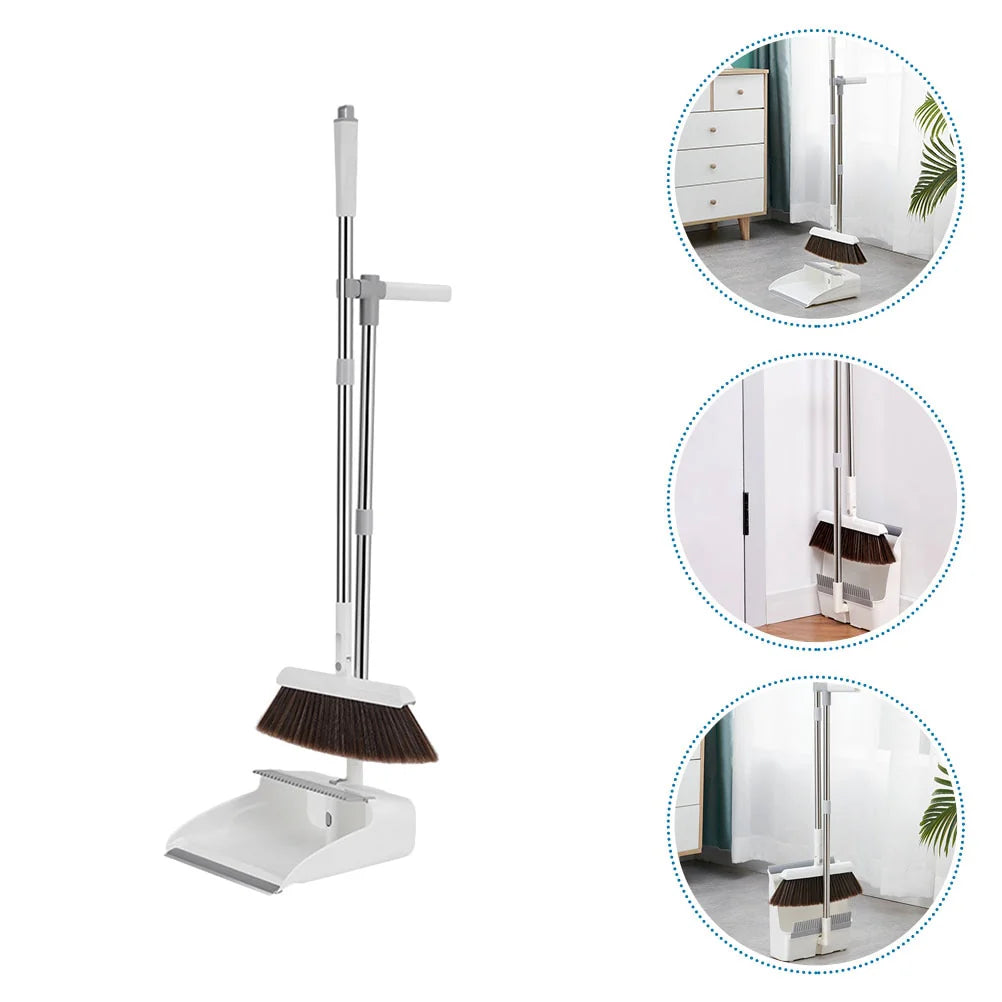 Broom and Dustpan Set – Long Handle, No Bending