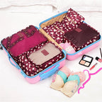 6-piece waterproof packing cube set – suitcase organizer