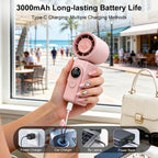 Tragbarer Mini-Ventilator mit Clip und LED-Anzeige