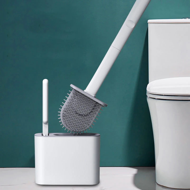 Silicone Toilet Brush with Wall Mount – Hygienic and Easy to Clean