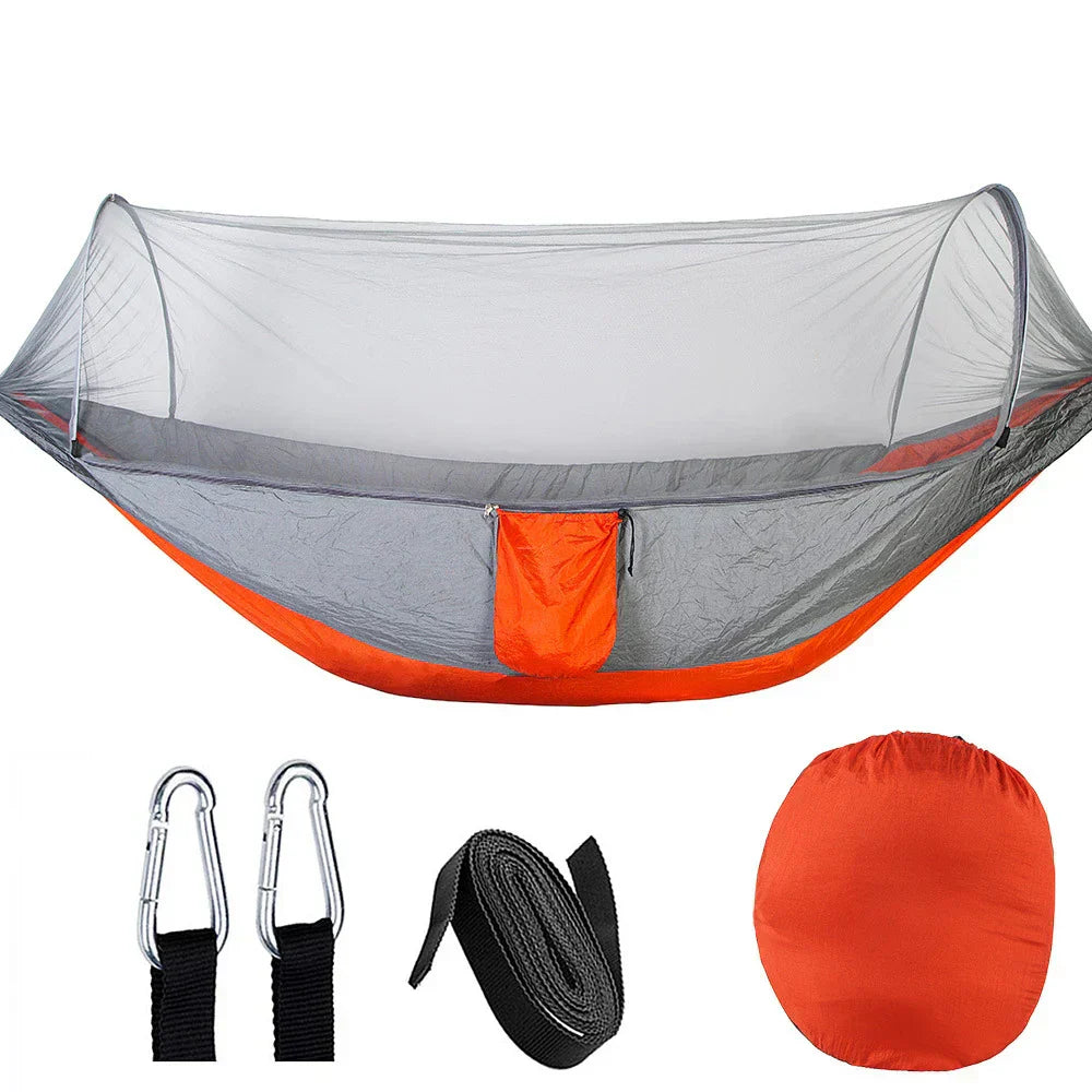 Outdoor-Hängematte mit Moskitonetz und Aufbewahrungstasche