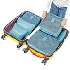 6-piece waterproof packing cube set – suitcase organizer