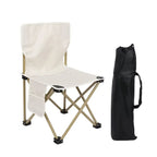 Folding chair for camping and outdoor use with carrying bag