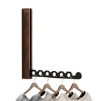 Wandgarderobe Klappbar Holz mit Metallstange für Kleidung