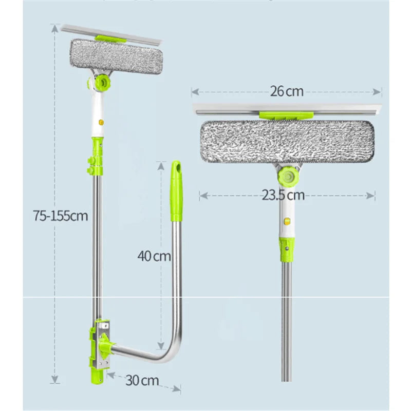 Window cleaner with telescopic handle – Safely reach every pane