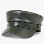 Leather octagonal cap