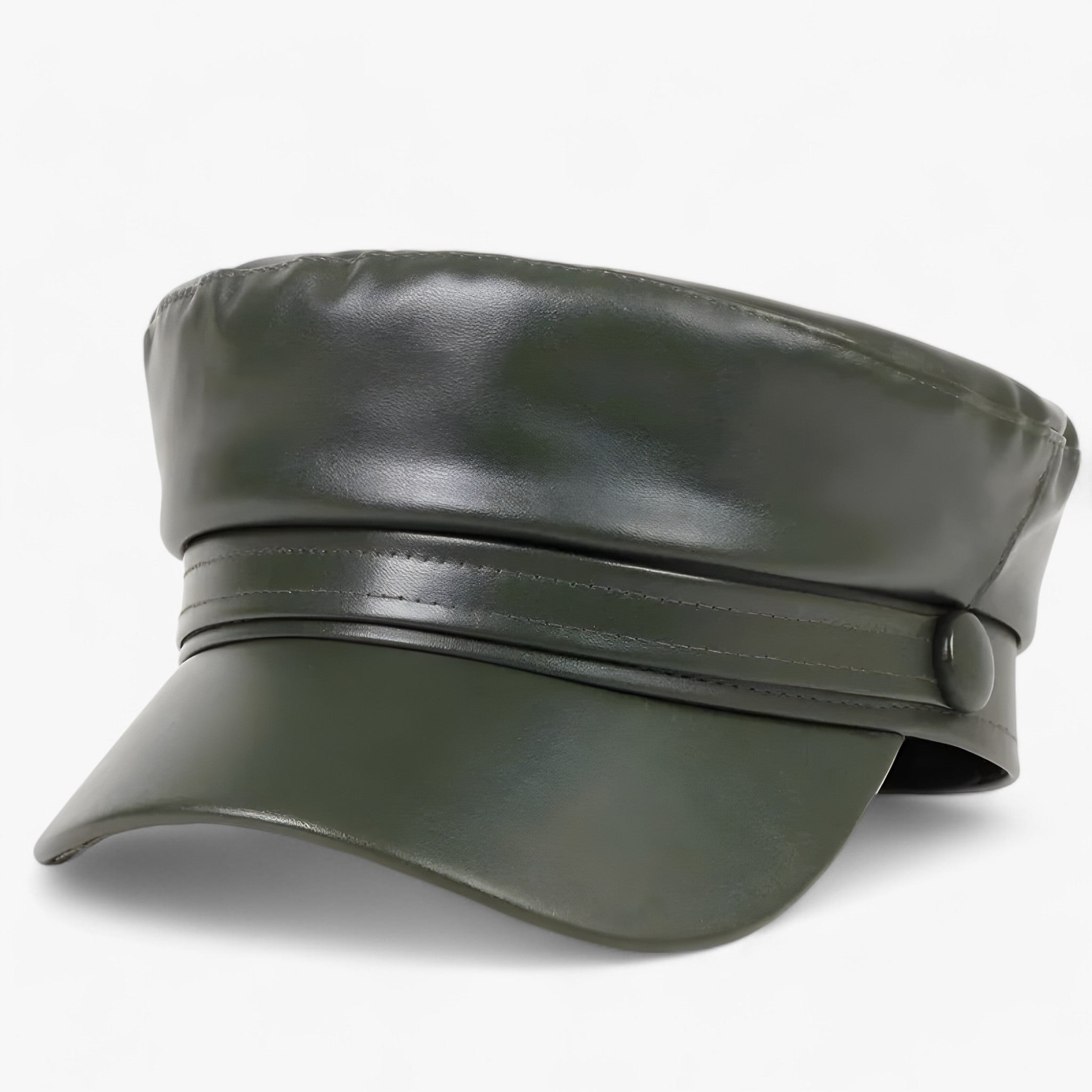 Leather octagonal cap