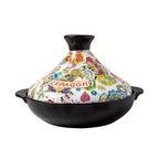 Keramik-Tajine mit Blumenmuster – 2 Liter