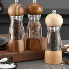 Salz- und Pfeffermühlen-Set Holz & Glas