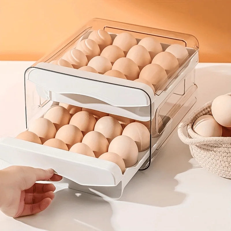 Eierbox Kühlschrank 2-stöckig mit ausziehbaren Schubladen