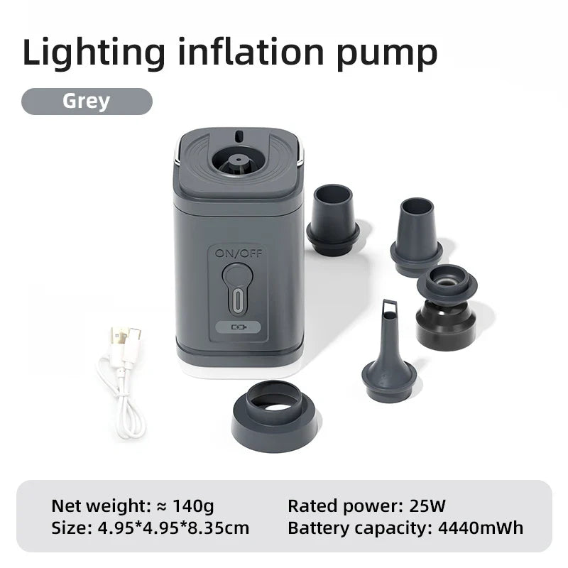 Elektrische Luftpumpe USB-aufladbar mit 2-in-1 Funktion