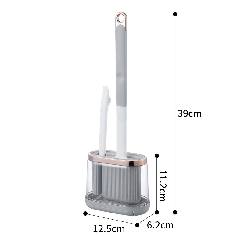 Silikon-Toilettenbürsten-Set mit Wandhalterung & Abflussreiniger