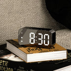 LED alarm clock with dual alarm and temperature display