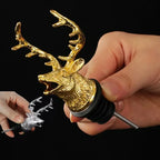 Deer Head Wine Pourer Made of Zinc Alloy