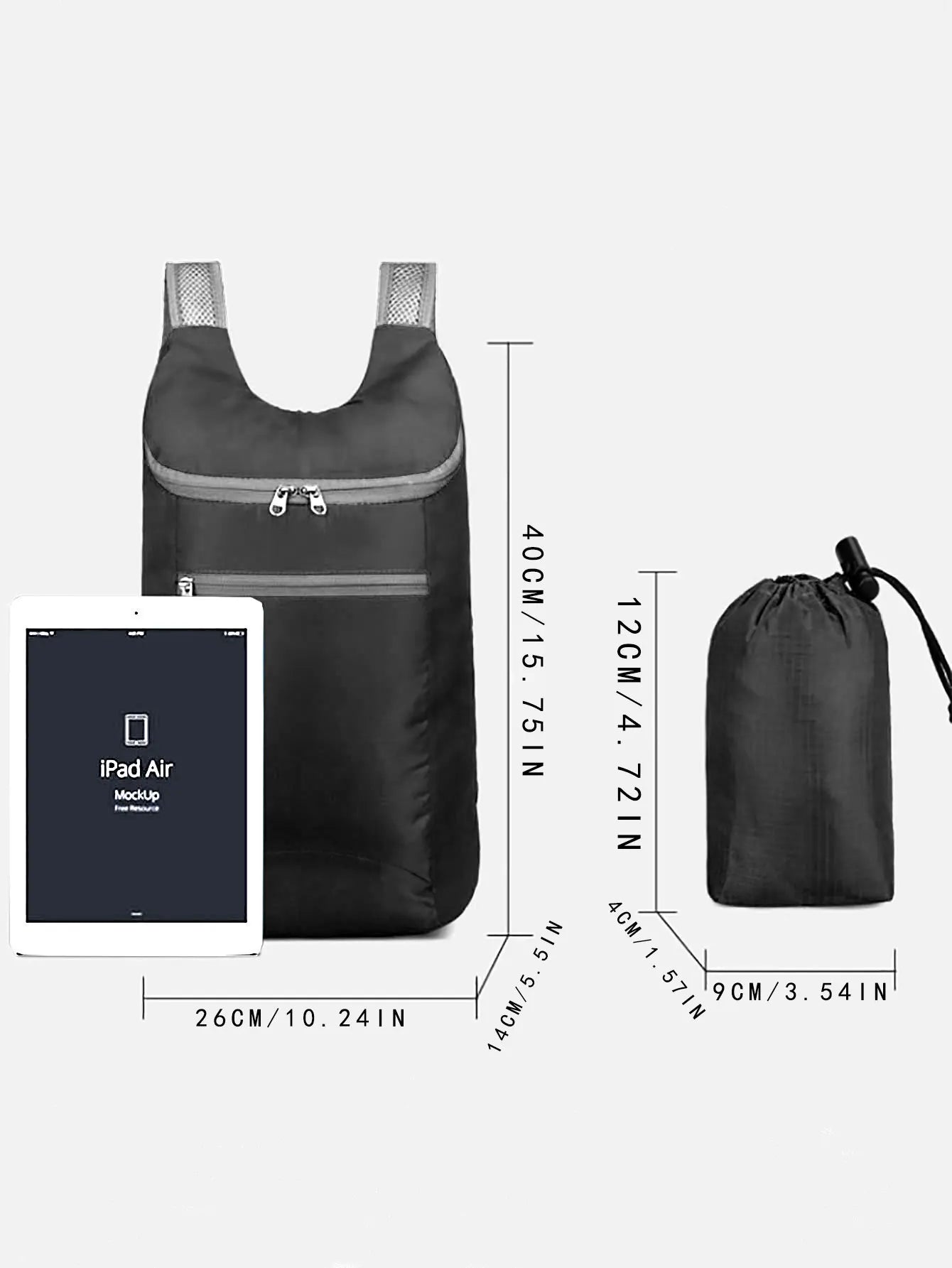 Faltbarer Rucksack wasserdicht ultraleicht für Reisen