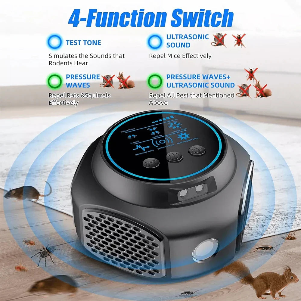 Ultrasonic Rodent Repeller for Outlet with 4 Modes