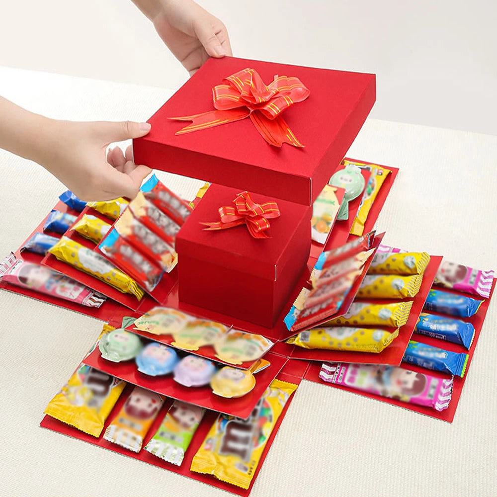DIY Überraschungsbox 5 Schichten – Leere Geschenkbox zum selbst Befüllen