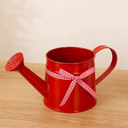 Metal watering can with ribbon bow – Garden & Home Decor