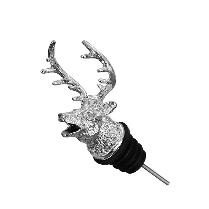 Deer Head Wine Pourer Made of Zinc Alloy