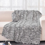 Fleece Throw Blanket with Leopard Print