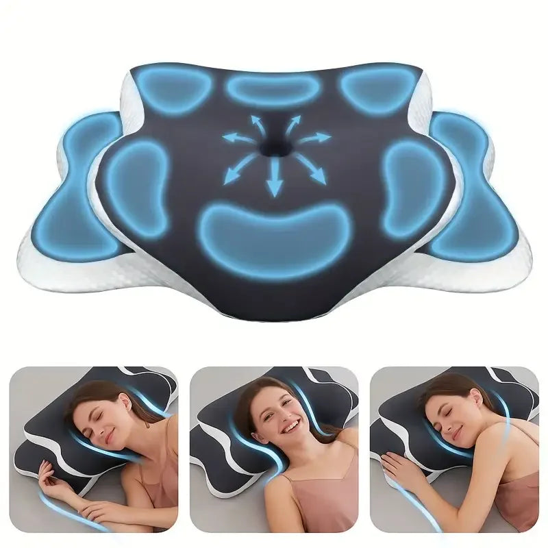 Ergonomisches Nackenkissen mit Memory-Schaum – Schmetterlingsform