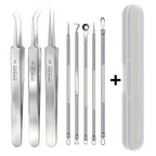 Mitesser-Entferner Set Edelstahl 8-teilig