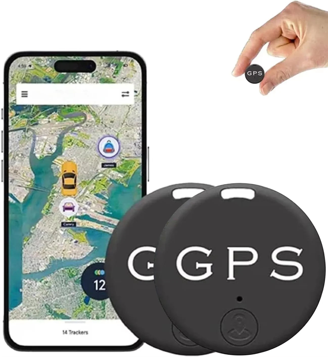 Mini GPS Tracker 2-Pack – Always Know Where Your Things Are